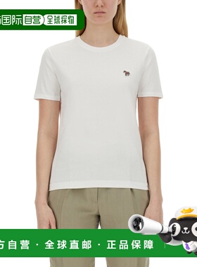 1h可退 香港直邮Paul Smith 女士 CON 拼缀徽标T恤 W2RG799EP1846