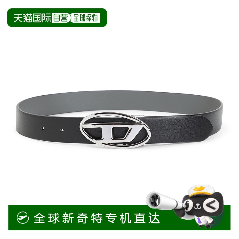 1h可退 香港直邮潮奢 Diesel 迪赛 女士 B-1 DR 双面带Logo皮带 X