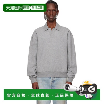 1h可退 香港直邮BOSS 波士 男士 灰色 Open Placket Polo 衫 5055