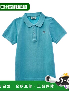 自营Scotch & Soda Garment-Dyed Pique Polo Shirt - blue 美国