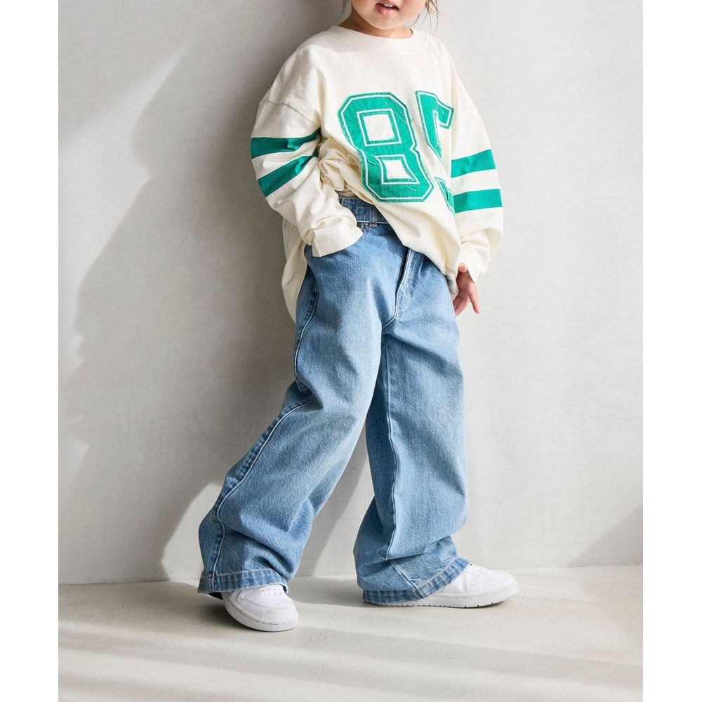 1h可退 日本直邮LOWRYS FARM儿童宽松腰带设计牛仔长裤 607549,童装/婴儿装/亲子装,裤子,淘宝优惠券,粉丝福利购,淘宝优惠卷