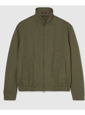 GUCCI 男士夹克 833484ZAF4S3065 AW2025 绿色 立领飞行员夹克