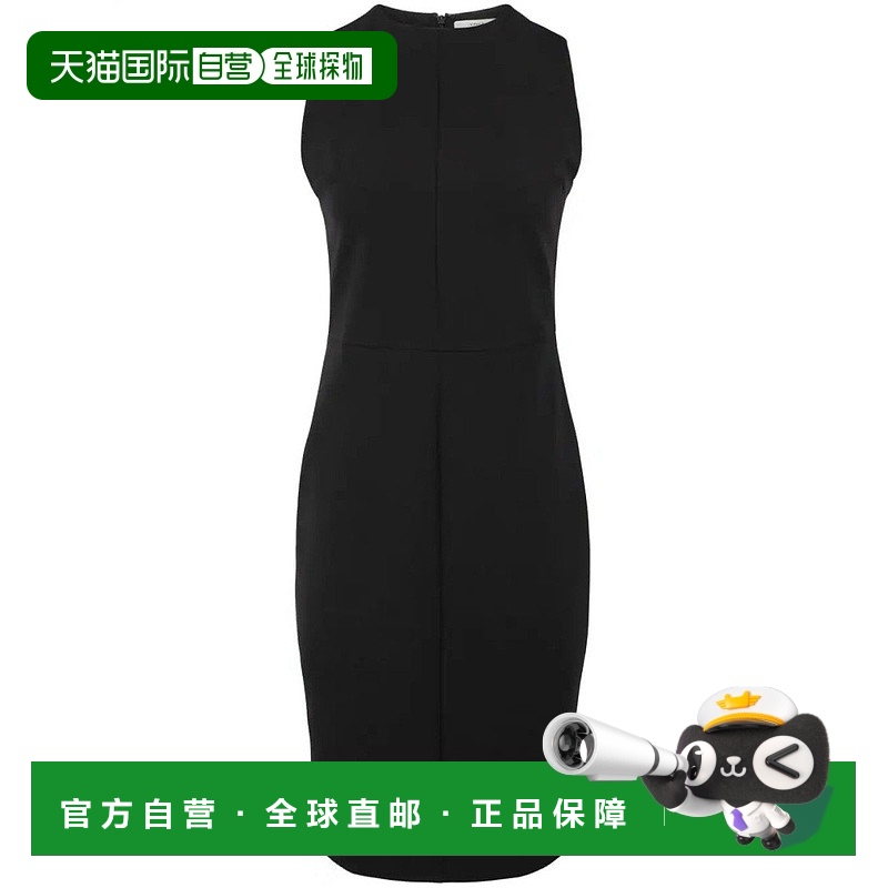 自营 vince缝前护套连衣裙-黑色 美国奥莱直发