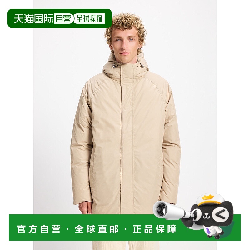 自营欧洲直邮Pyrenex Spark男士米色羽绒连帽派克大衣