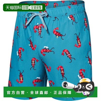 自营SAXX Oh Buoy 2N1 Volley Short Men's  Blue Shrimp Drawstr
