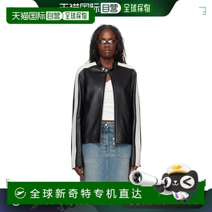 Courreges 黑色 香港直邮潮奢 女士 324LBL199 Contrast 皮革夹克