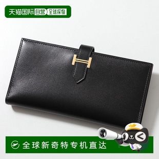 Bearn 双折长款 小牛皮 日本直邮HERMES Box Souffle 钱包 女士