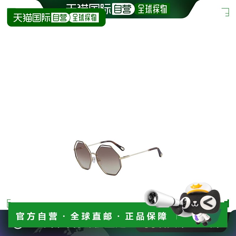 1h可退 香港直邮CHLOÉ 女士眼镜 CE132S205 AW2019 灰色 徽标太阳