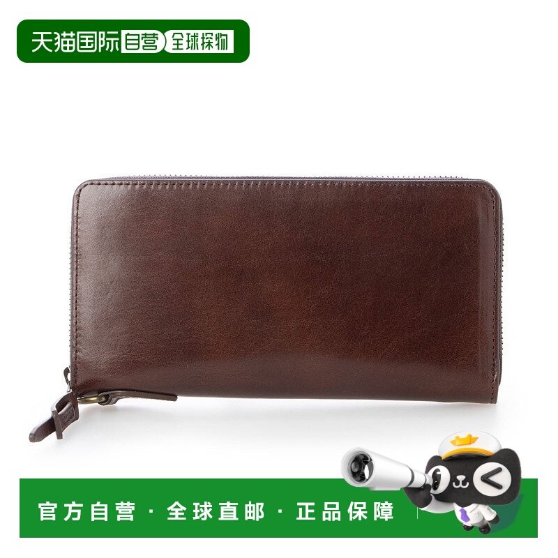 日本直邮AVIREX 意大利皮革圆形长款钱包 [AV1129DU10355]