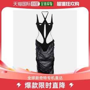 女士剪口弹性针织中长连衣裙 穆勒 Mugler 香港直邮潮奢