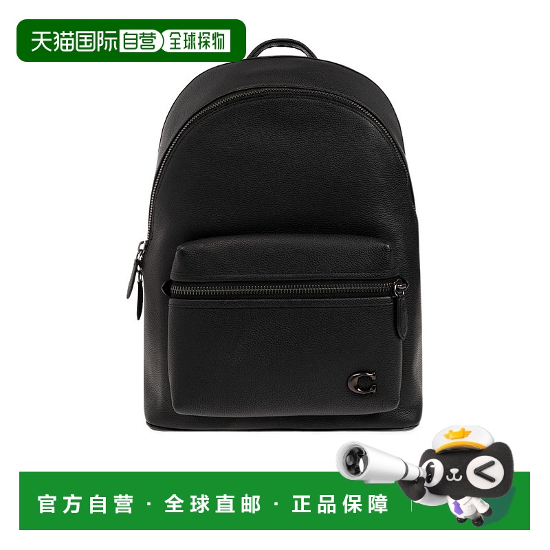 1h可退 香港直邮COACH 男士双肩包 CP161BLK SS2024 黑色 拉链双