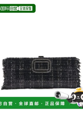 香港直邮Roger Vivier 流苏花呢手拿包 RBWABDD0231ULR