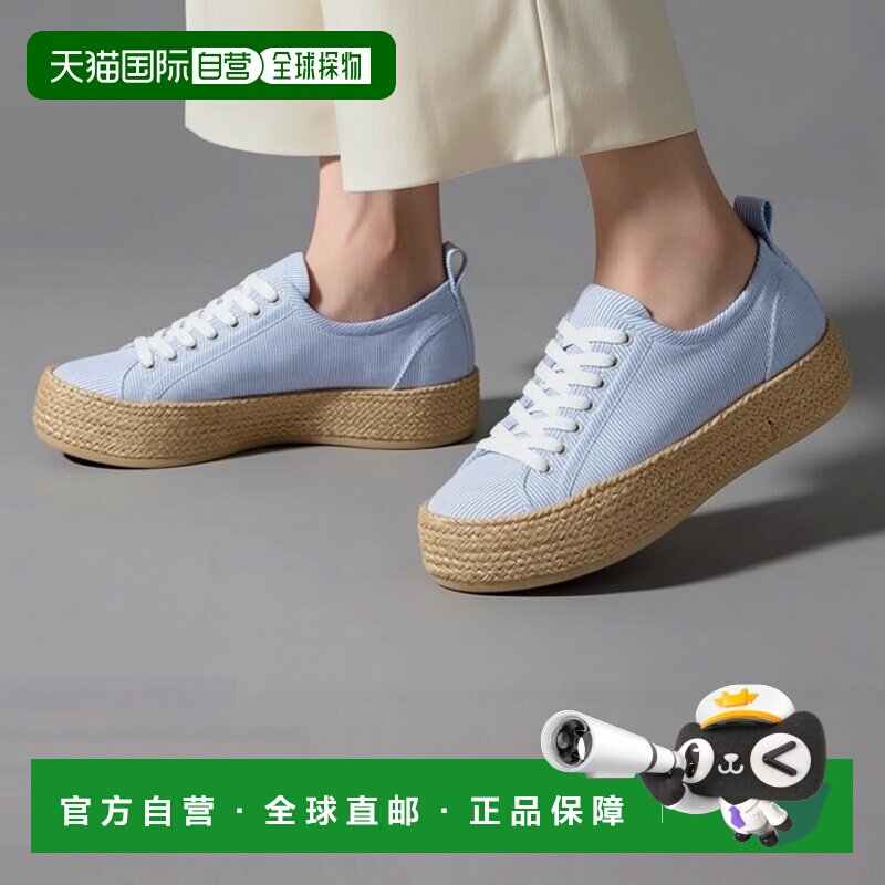 欧洲直邮Only鞋子女低帮板鞋蓝色ONLIDA-1 LACE UP ESPADRILLE