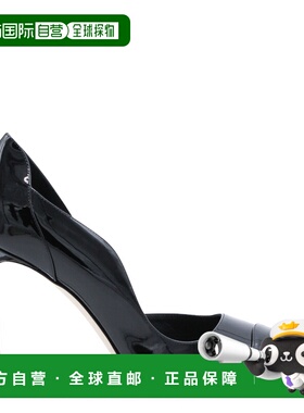 香港直邮Jimmy Choo 周仰杰 女士 黑色皮质浅口鞋 BRIGITTE100PAT
