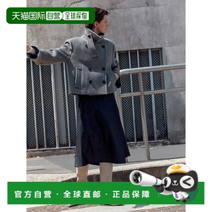 女士半身裙 Asymmetric Faux Flared Ski Leather 韩国直邮LOEUVRE