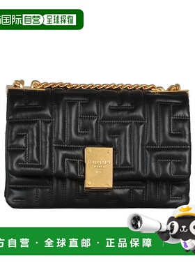 香港直邮Balmain 黑色徽标单肩包 YN1BJ778LNQD斜挎包手提包