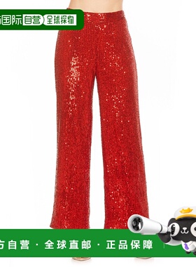 alexia admorIlly 亮片裤 - 红色 【美国奥莱】直发裤子休闲裤
