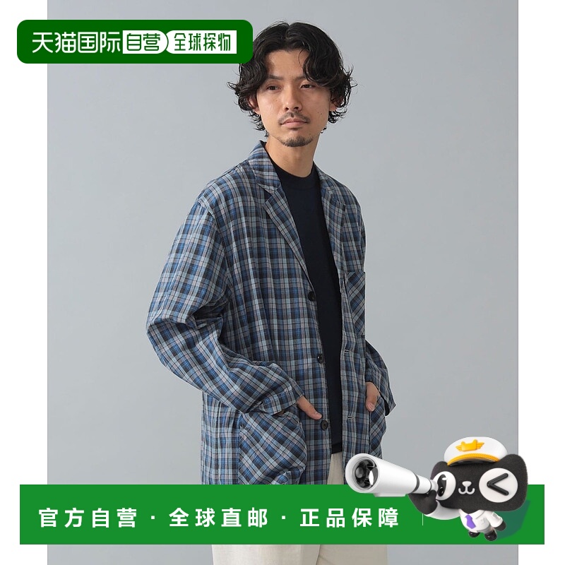 1h可退 日本直邮PENDLETON 男士格纹棉麻混纺衬衫外套 2416041296