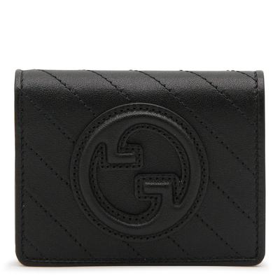 Gucci古驰女士BLACKLEATHERBLONDIECARDHOLDER钱包