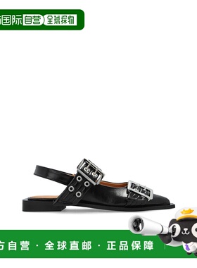 香港直邮GANNI 女士芭蕾乐福鞋 S27304926099 AW2025 黑色 BALLER