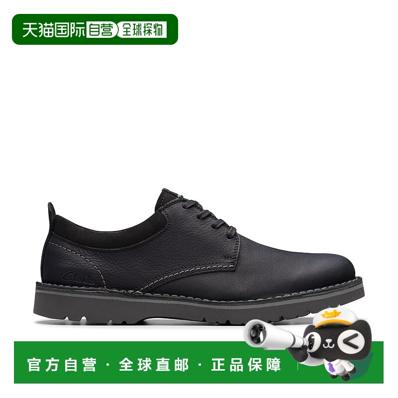 自营 Clarks Eastridge Low黑色皮革-黑色皮革 美国奥莱直发