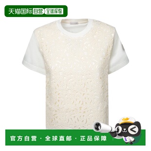香港直邮MONCLER 女士T恤 8C0005089AJU034 SS2025 米白色 Short