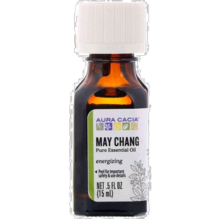 香港直邮Aura Cacia,全精油，山鸡椒，0.5 盎司（15 毫升）茶树