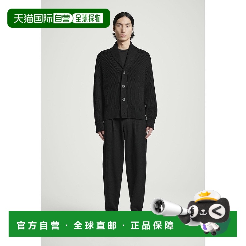 自营欧洲直邮COS 男士黑色羊毛休闲裤新款直筒裤