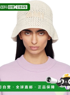 1h可退 香港直邮潮奢 Ami Paris 女士 灰白色 Knit AMI Patch 渔