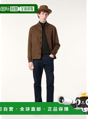 自营欧洲直邮Loro Piana 男士黑色羊绒毛衣长袖半拉链高领