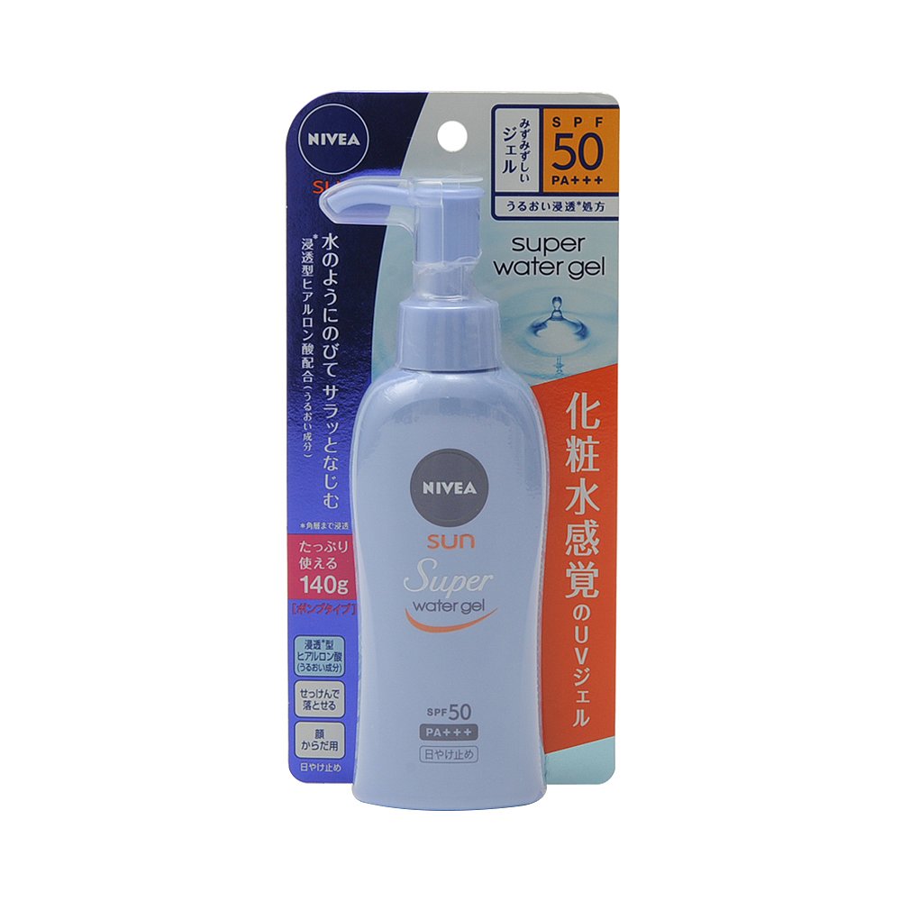 日本直邮NIVEA 妮维雅2018新版水感防晒保湿啫喱SPF50PA+++ 140g