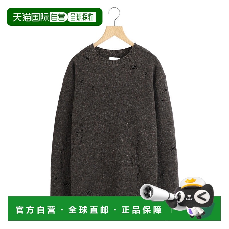 1h可退 日本直邮PORT BY ARK男装宽松羊绒混纺圆领针织衫 克什设