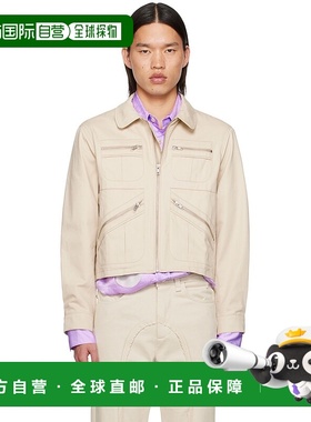 1h可退 香港直邮潮奢 Edward Cuming 男士 米色翻领夹克 SS24B17