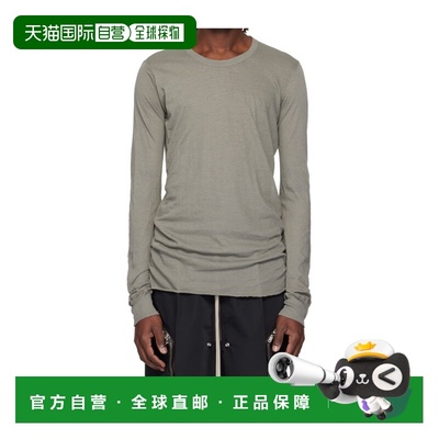 香港直邮RICK OWENS 男士T恤 RU01F2252UC35 SS2026 灰色 Temple