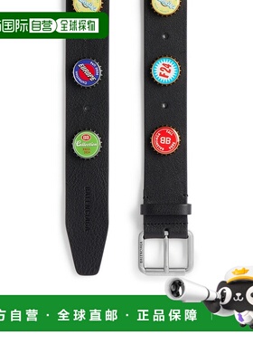 自营欧洲直邮Balenciaga巴黎世家 Bottle Caps男士logo标识腰带4c