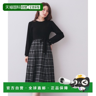 华丽提花格纹设计 宽松针织连衣裙 C58 日本直邮index女装 1h可退