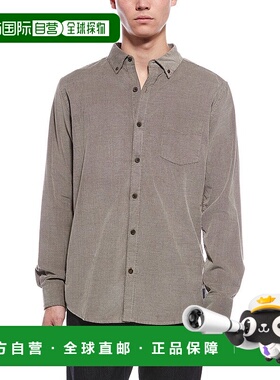 自营weatherproof vintage耐候复古锦缎灯芯绒衬衫-灰色 美国奥莱