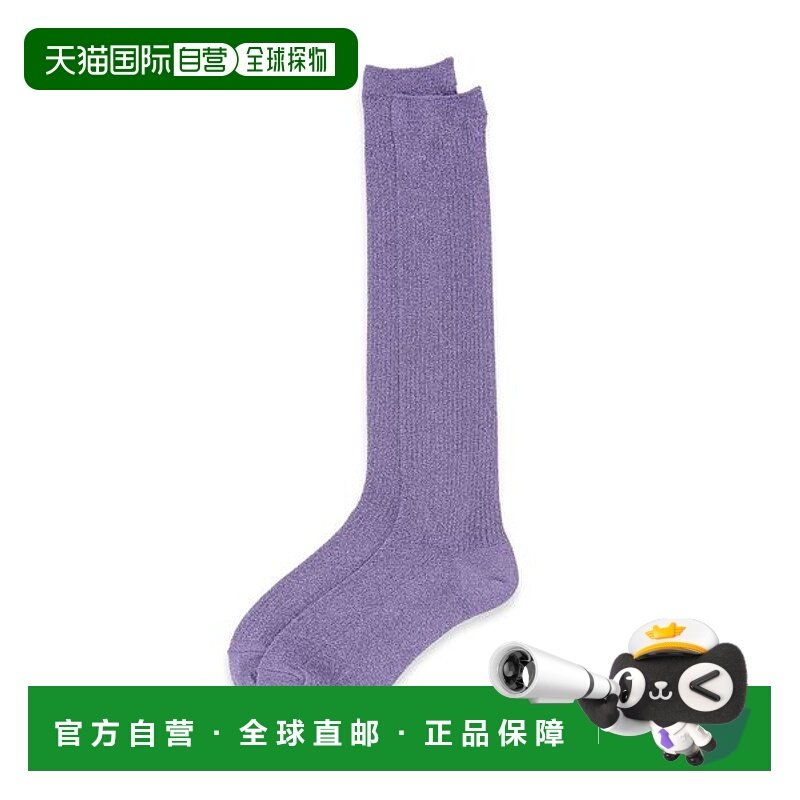 1h可退 日本直邮Lily Brown 女装 亮片罗纹 高筒袜 LWGG255344