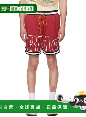 1h可退 香港直邮潮奢 Rhude 男士 红色 Court 短裤 RHPS24SH24827