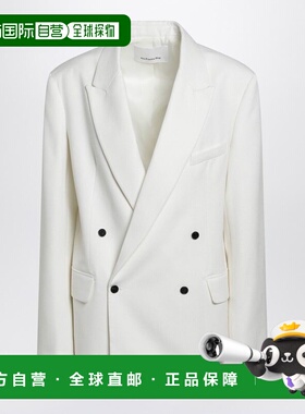 1h可退 香港直邮The Frankie Shop 女士 WOOLBLEND 白色双排扣夹