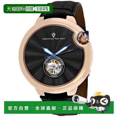 自营Christian Van Sant Men's Black dial Watch - black 美国奥