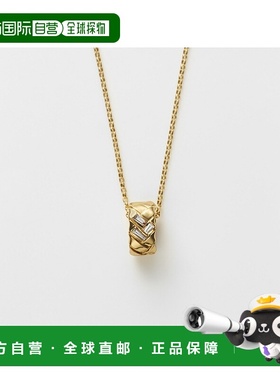 日本直邮日潮 agete 阿卡朵K18YG钻石项链黄色 均码吊坠