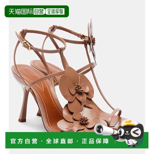 1h可退 香港直邮ZIMMERMANN 女士 85 兰色皮质凉鞋 brown棕色 舒