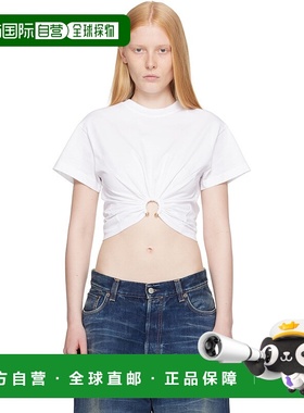 1h可退 香港直邮潮奢 Rabanne 女士 白色 Piercing T 恤 23AJTO53