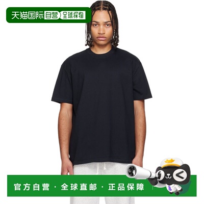 香港直邮潮奢 SKIMS 男士 黑色 Heavyweight Cotton Relaxed T恤