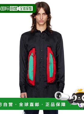 1h可退 香港直邮潮奢 Edward Cuming 男士 海军蓝 Lung Window 衬