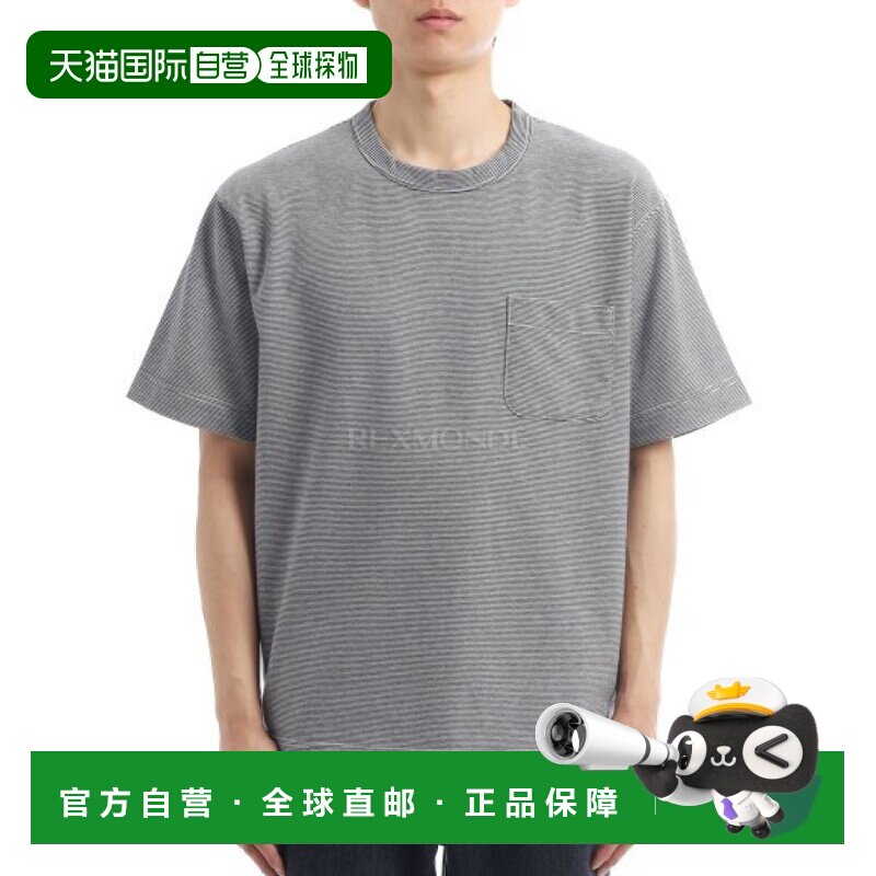 韩国直邮nanamica 细条纹口袋T恤（S25FH069E NW）图片