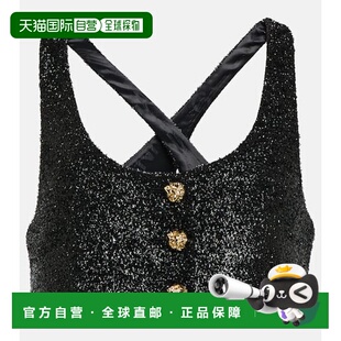 闪烁短款 女士 上衣 black黑色 香港直邮GANNI 舒适时尚 甘尼