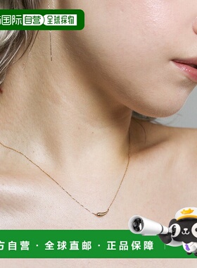 1h可退 日本直邮cui-cui K10YG 黄金吊坠项链 可调节长度 简约抽