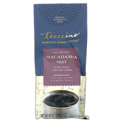 香港直邮Teeccino,益生元草本咖啡，中度烘烤，无因，澳洲坚果，1